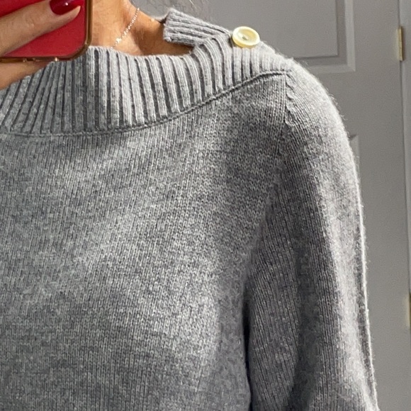 Gran Sasso Cashmere Blend Gray Sweater Dress size IT 48 - Picture 6 of 12